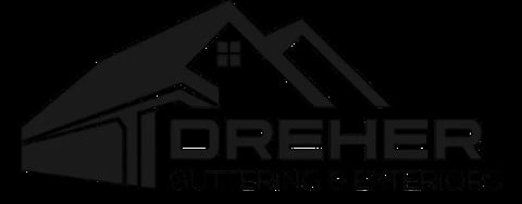 Black silhouette logo of a house with garage and DRICHER text underneath